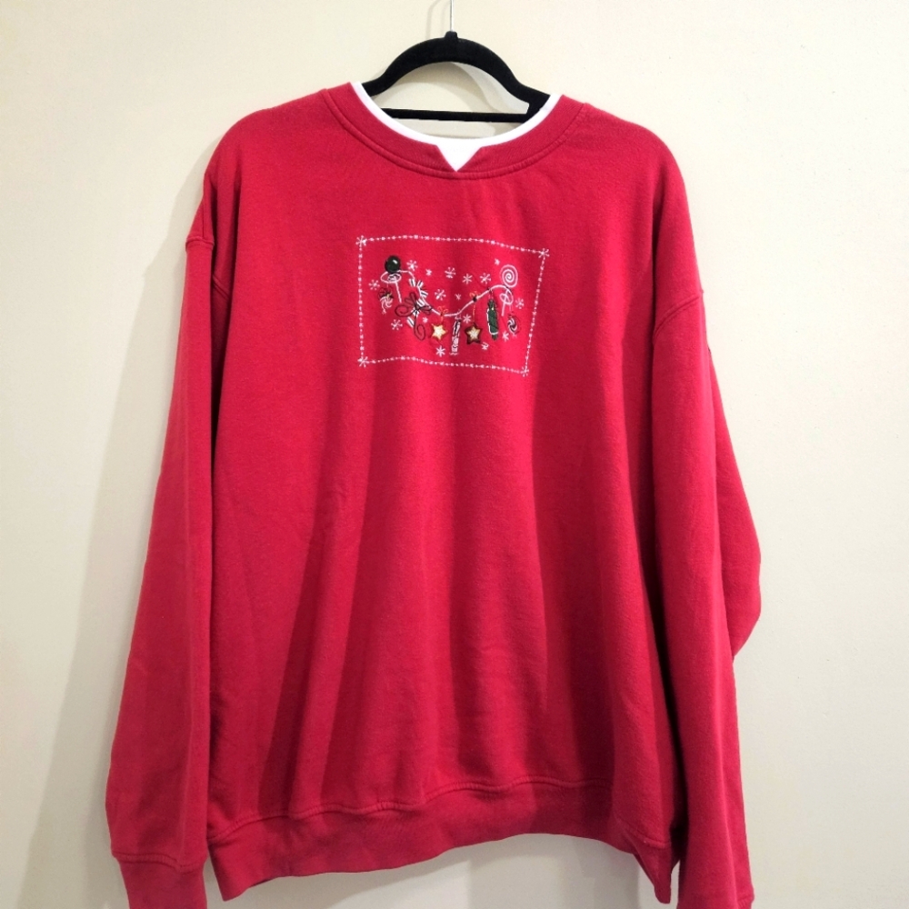 Christmas sweatshirt embroidered